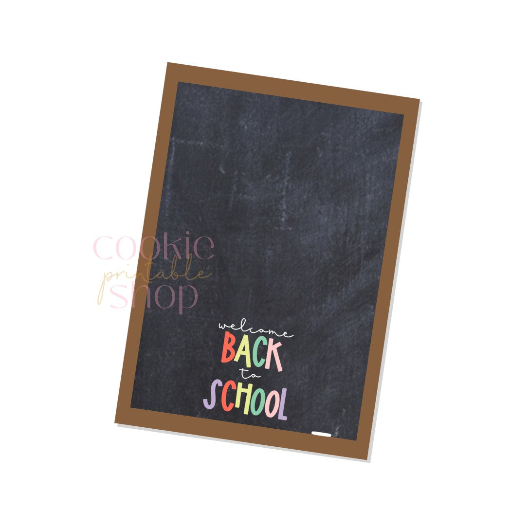 welcome back to school cookie card - digital download