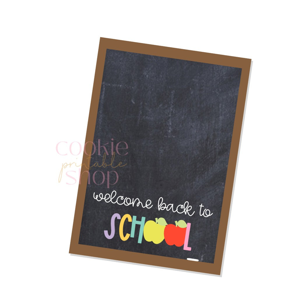 welcome back to school cookie card - digital download