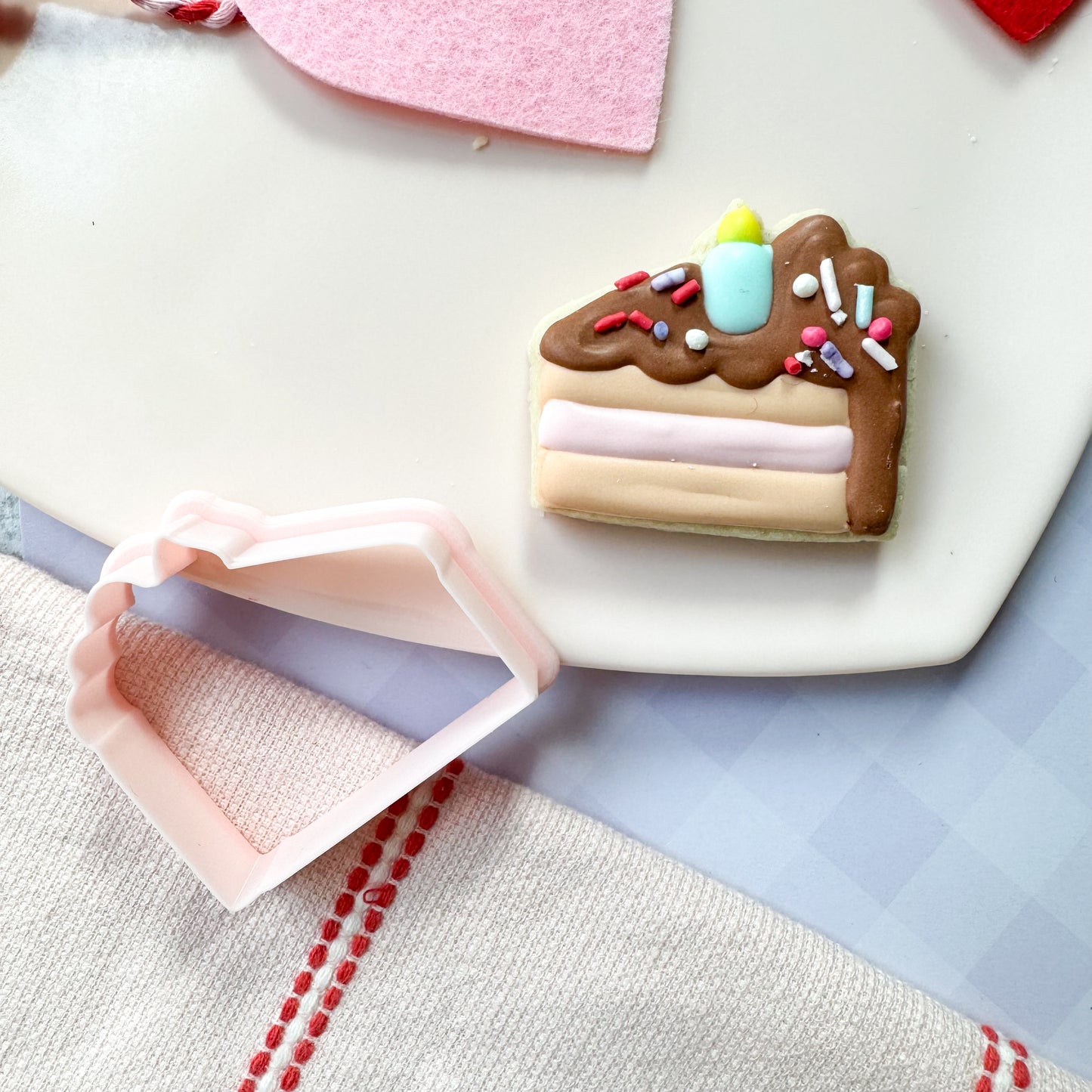 cake slice mini cookie cutter