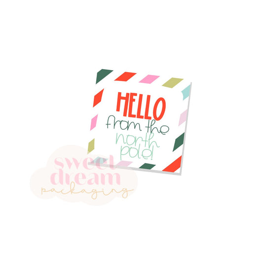 hello from the north pole tag - digital download