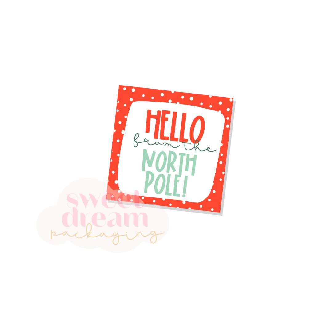 hello from the north pole tag - digital download