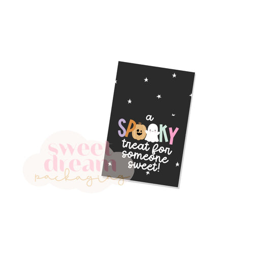 a spooky treat for someone sweet rectangle tag - digital download