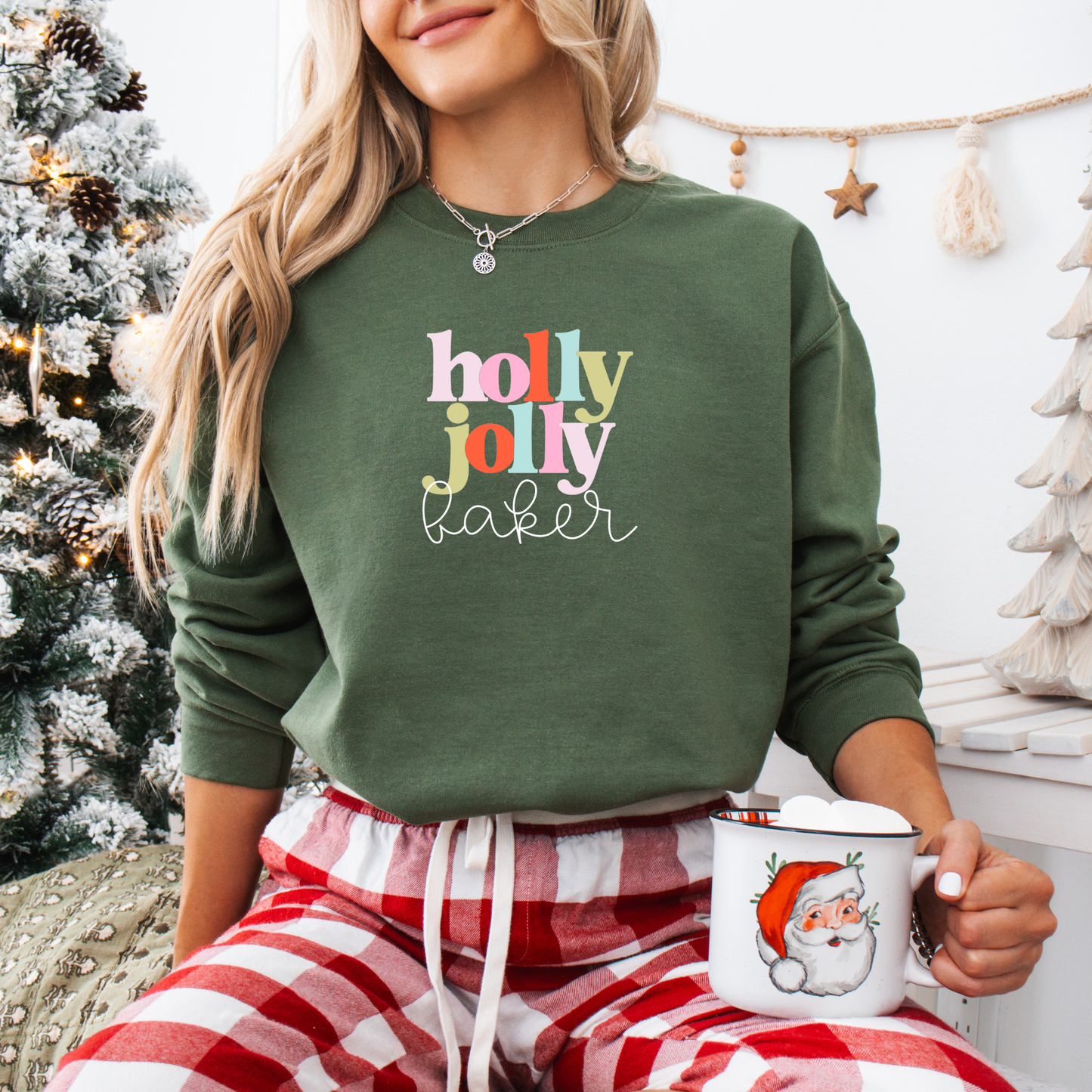 holly jolly baker crewneck sweatshirt