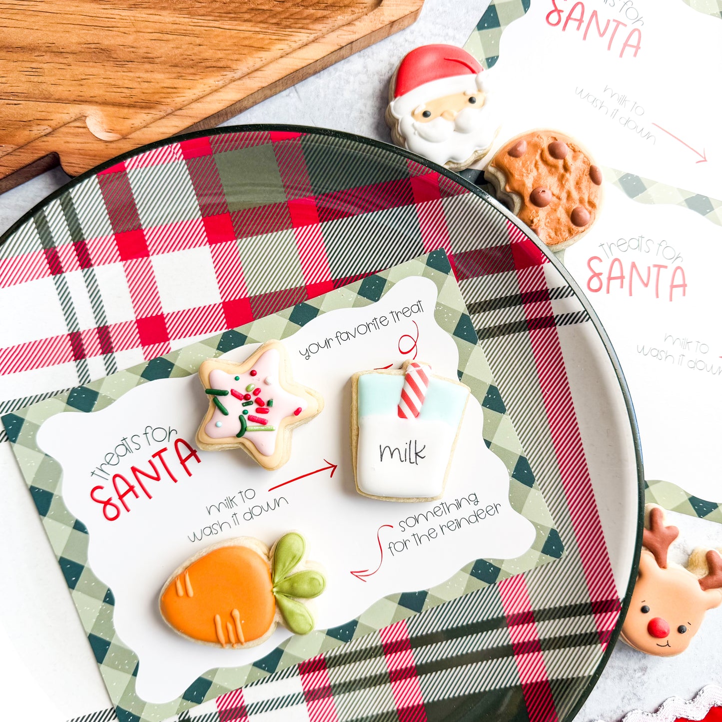 2025 cookies for santa 5x7 box backer  - pack of 24