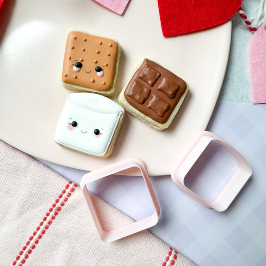 s'more set of 2 mini cookie cutters