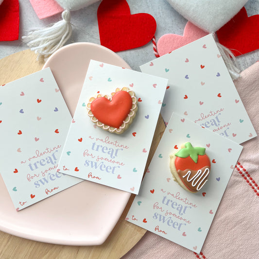 a valentine treat for someone sweet 3.5x5" cookie cards - pack of 24