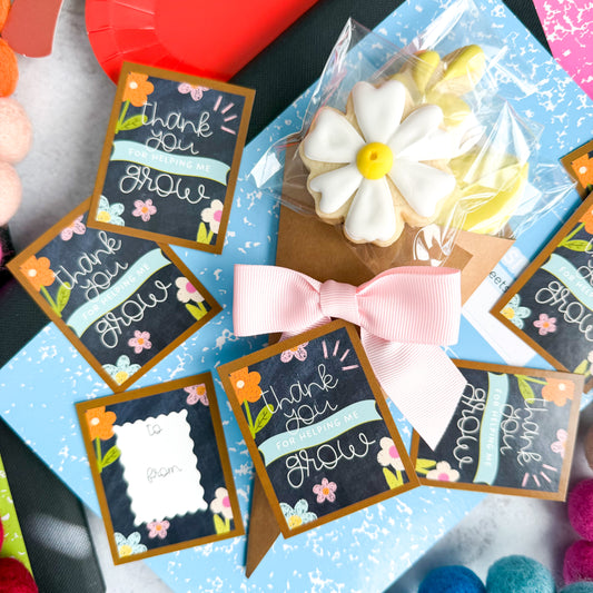 2026 thank you for helping me grow 2.5x2" tags - pack of 24