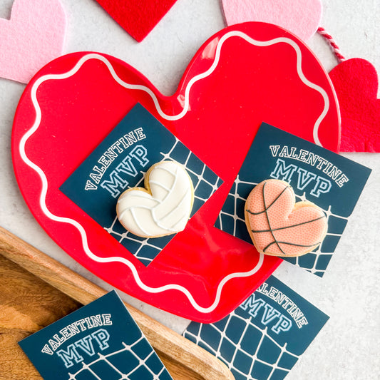 valentine MVP 3.25 x 3.25"  cookie cards - pack of 24