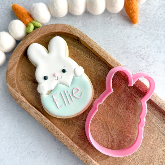 bunny in egg regular size cookie cutter