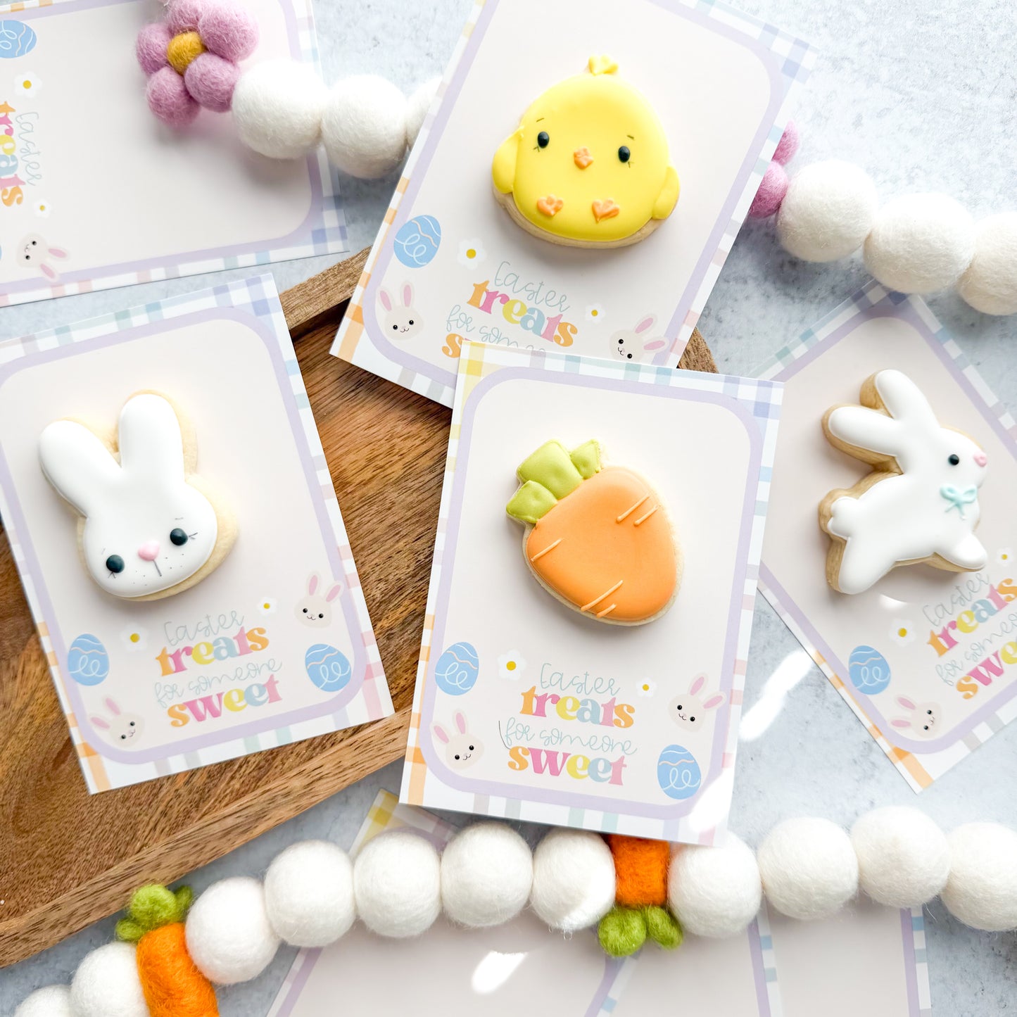 2026 easter treats for someone sweet 3.5x5"  cookie cards - pack of 24