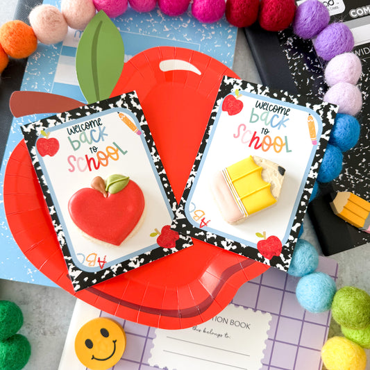 2026 welcome back to school 3.5x5"  cookie cards - pack of 24
