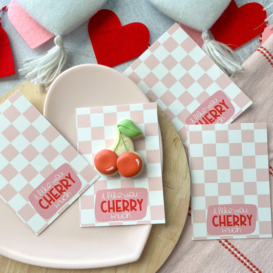 I like you cherry much 3.5x5" cookie cards - pack of 24