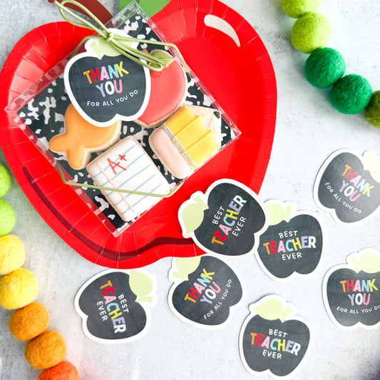 apple shape 2.25x2.5" tags - pack of 24