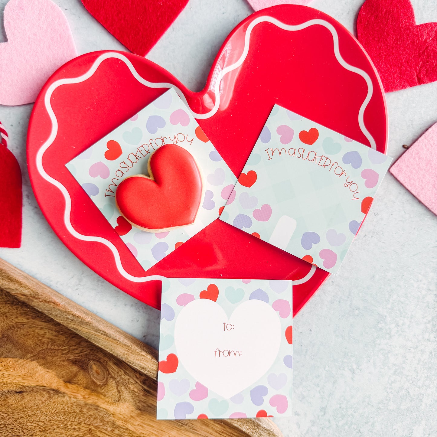 i’m a sucker for you 3.25 x 3.25"  cookie cards - pack of 24