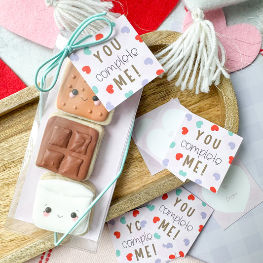 you complete me square tags - pack of 24