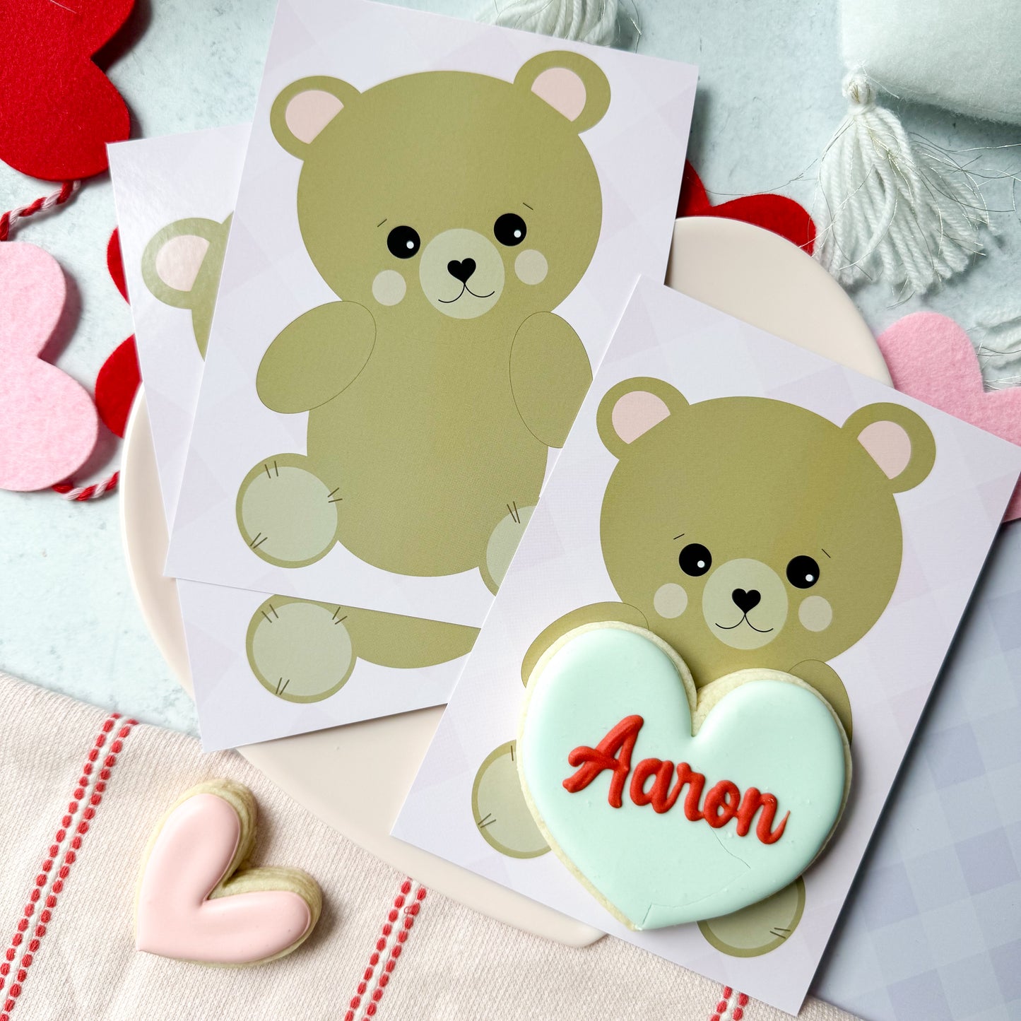 teddy bear box backer - 5"x7" - pack of 24