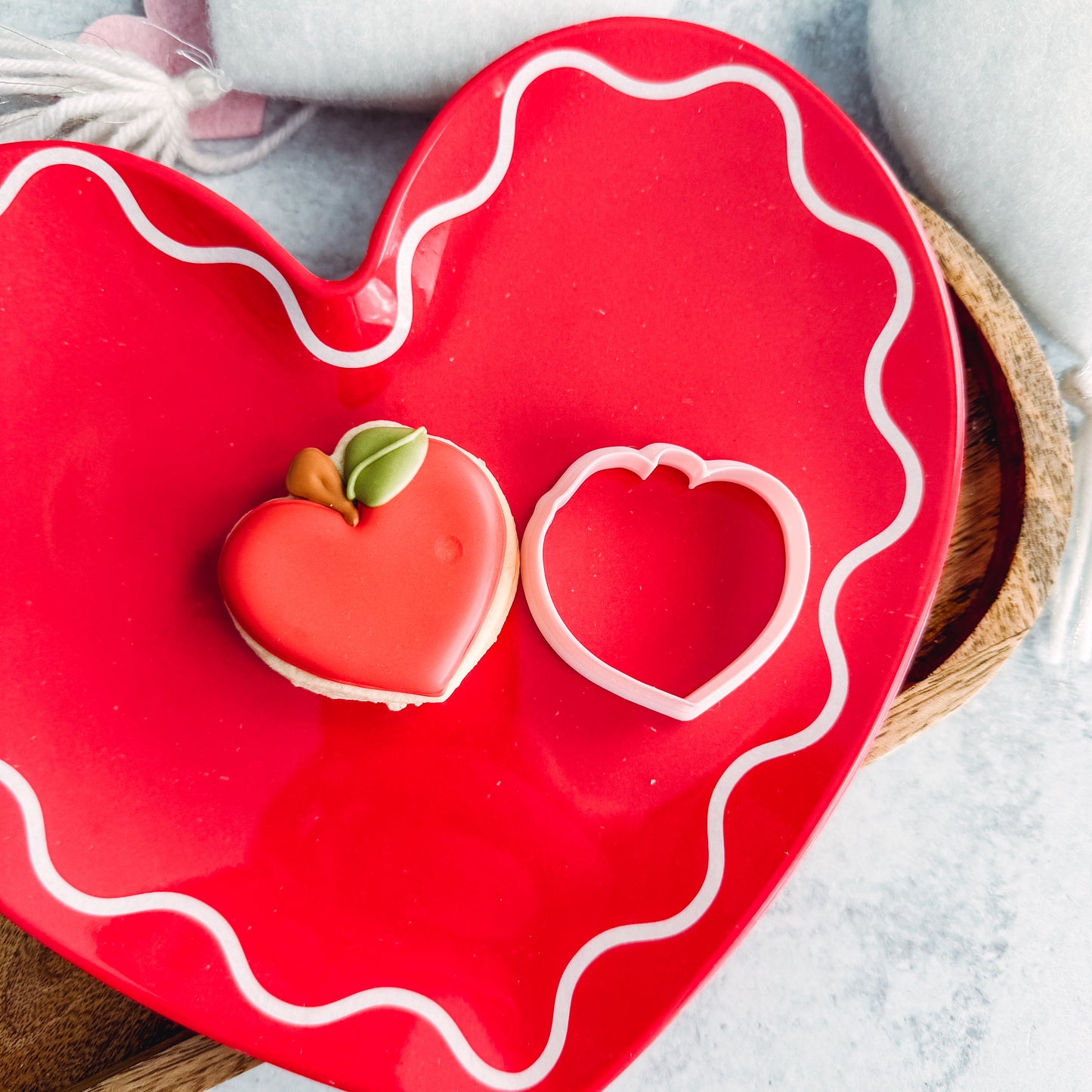 mini heart apple cookie cutter