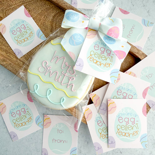 you are an egg-cellent teacher 2.5x2" tags - pack of 24
