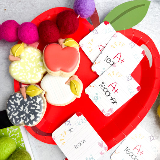 A+ teacher rounded 2.5x2" tags - pack of 24