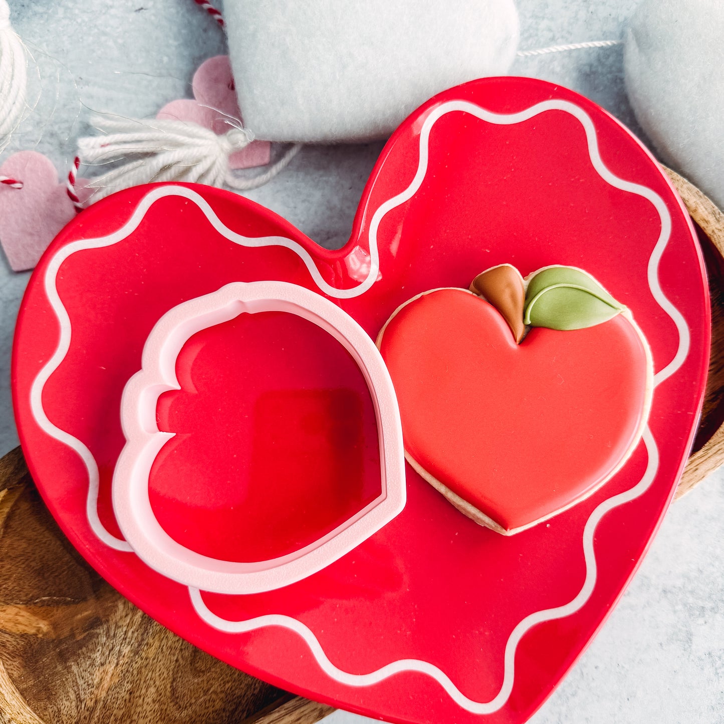 heart apple regular size cookie cutter