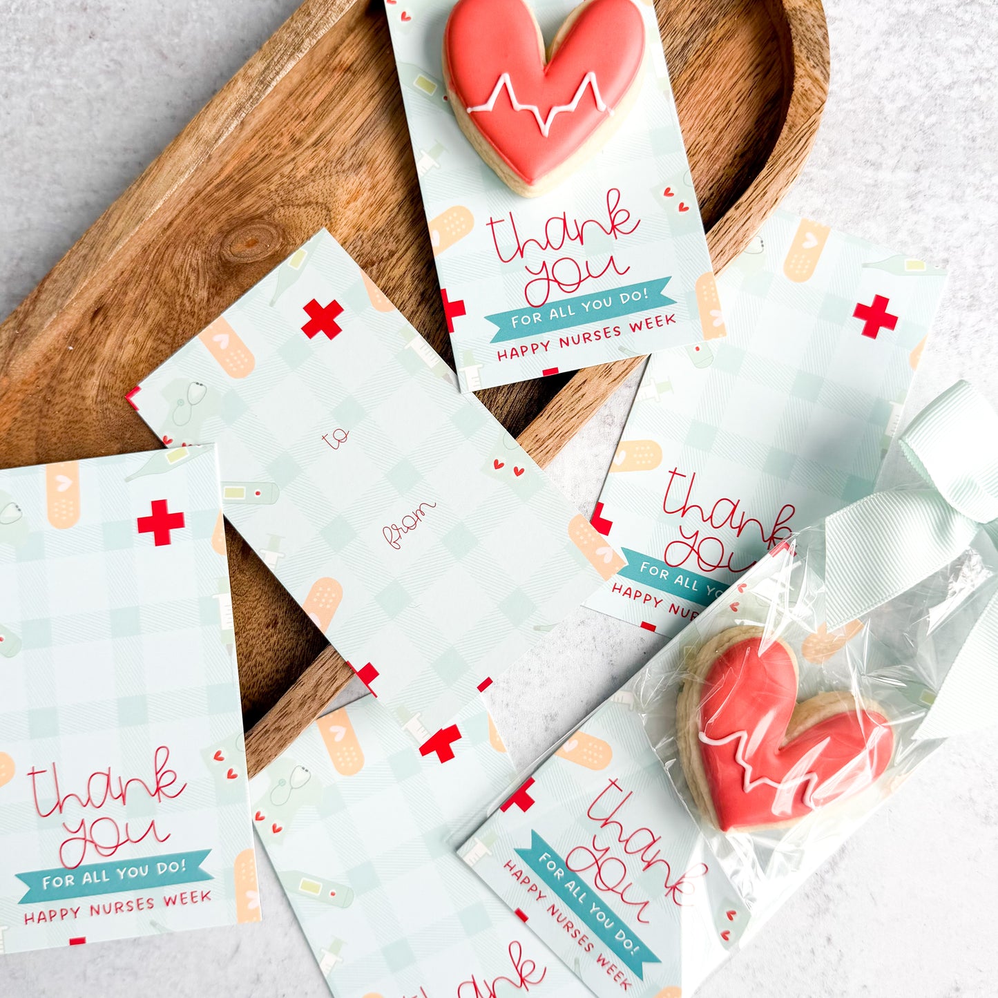 nurse week skinny cookie cards  - pack of 24