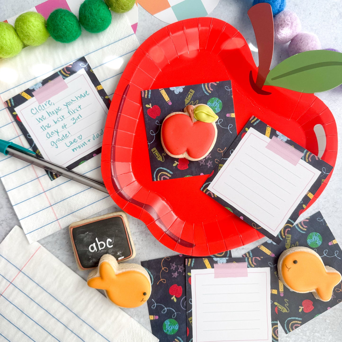 lunchbox note 3.25 x 3.25"  cookie cards - pack of 24