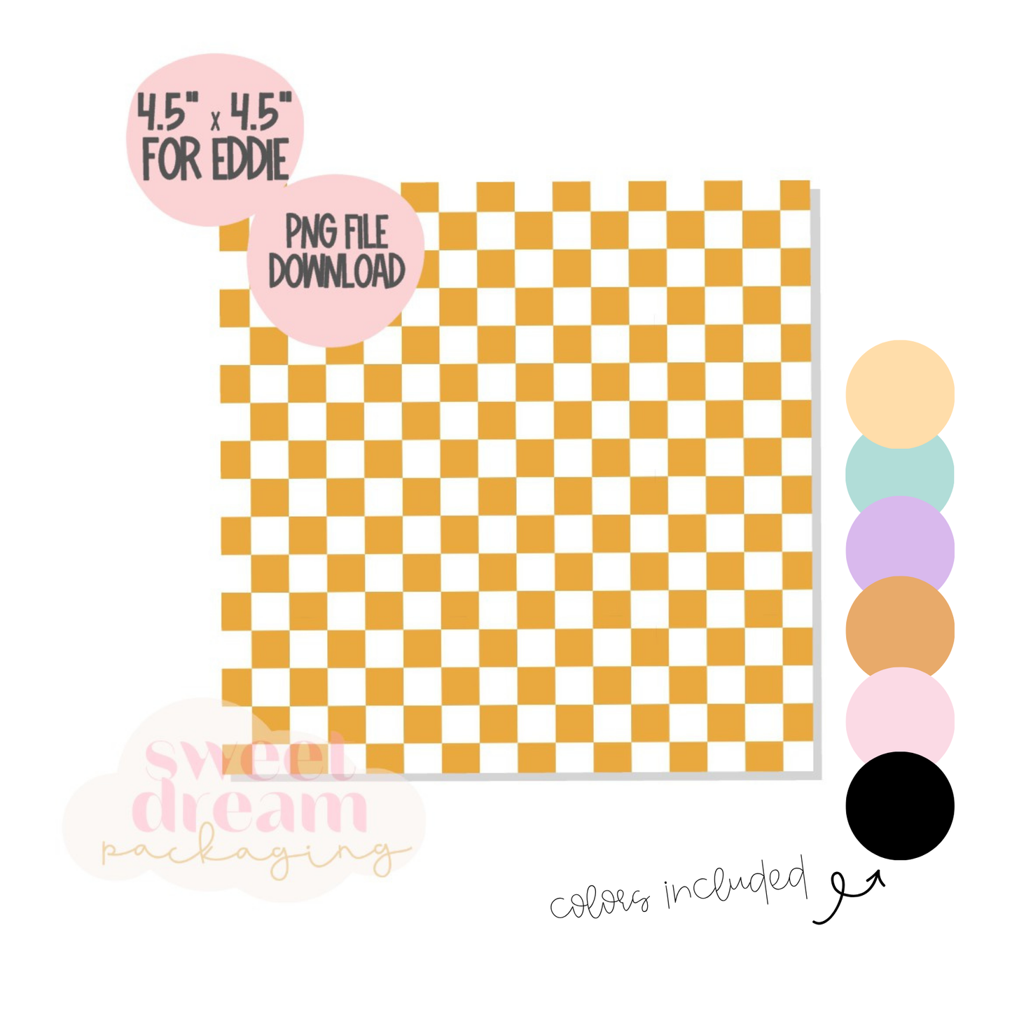4.5" small checker backgrounds for edible printers  - digital download