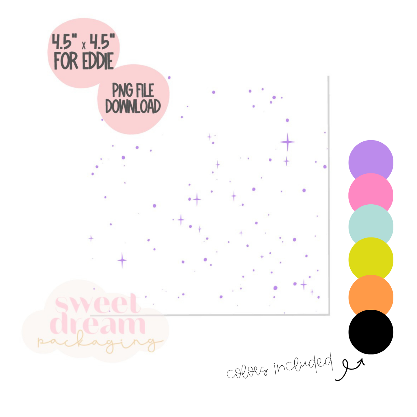 4.5" twinkle stars backgrounds for edible printers  - digital download