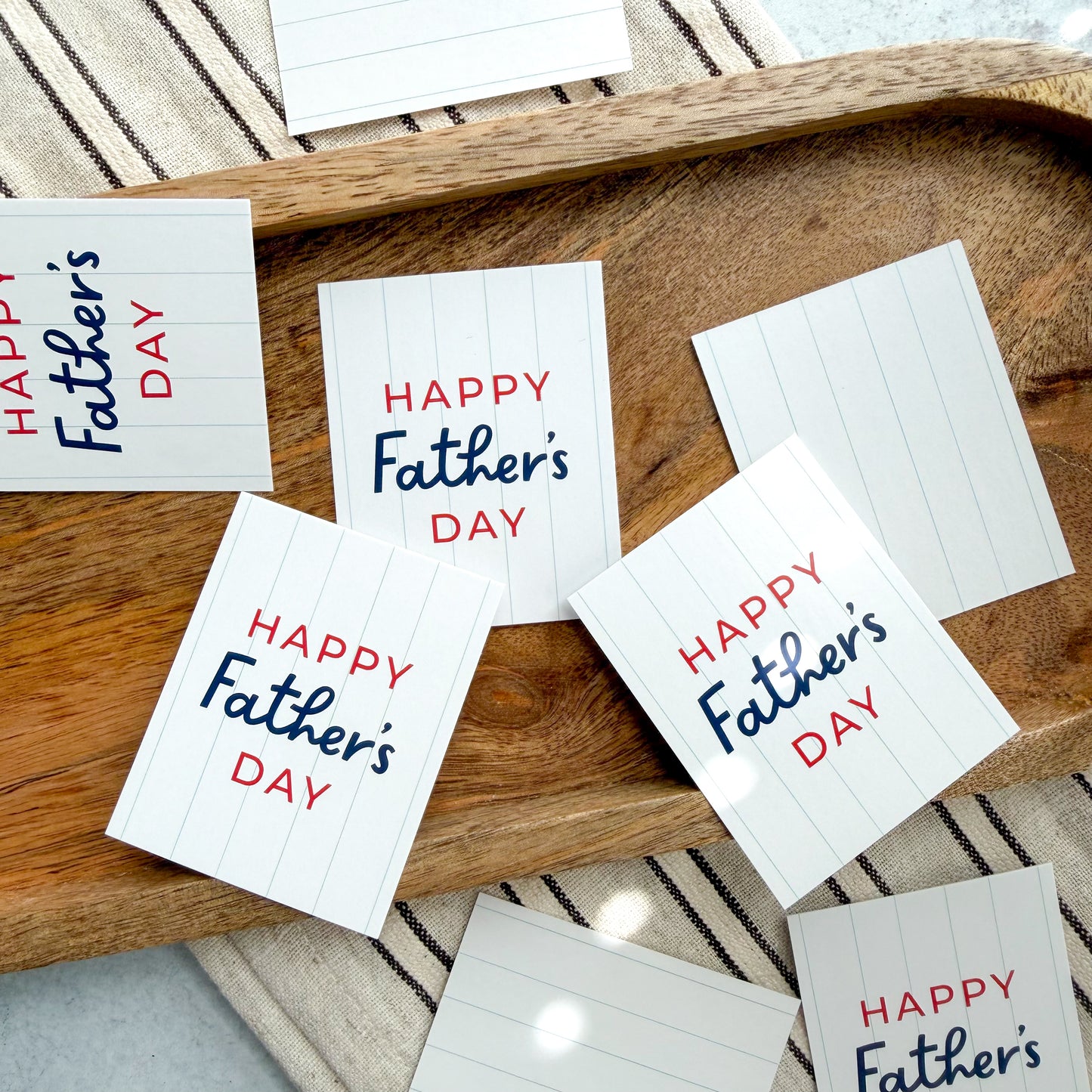thin stripe happy father's day 2.5x2" tags - pack of 24