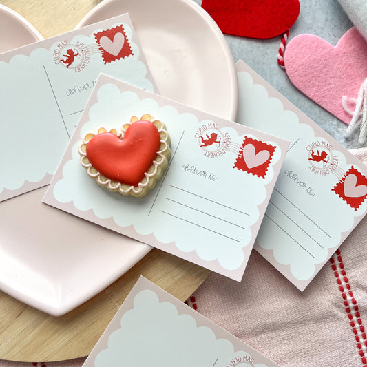 cupid mail postcard 5x3.5" cookie cards - pack of 24