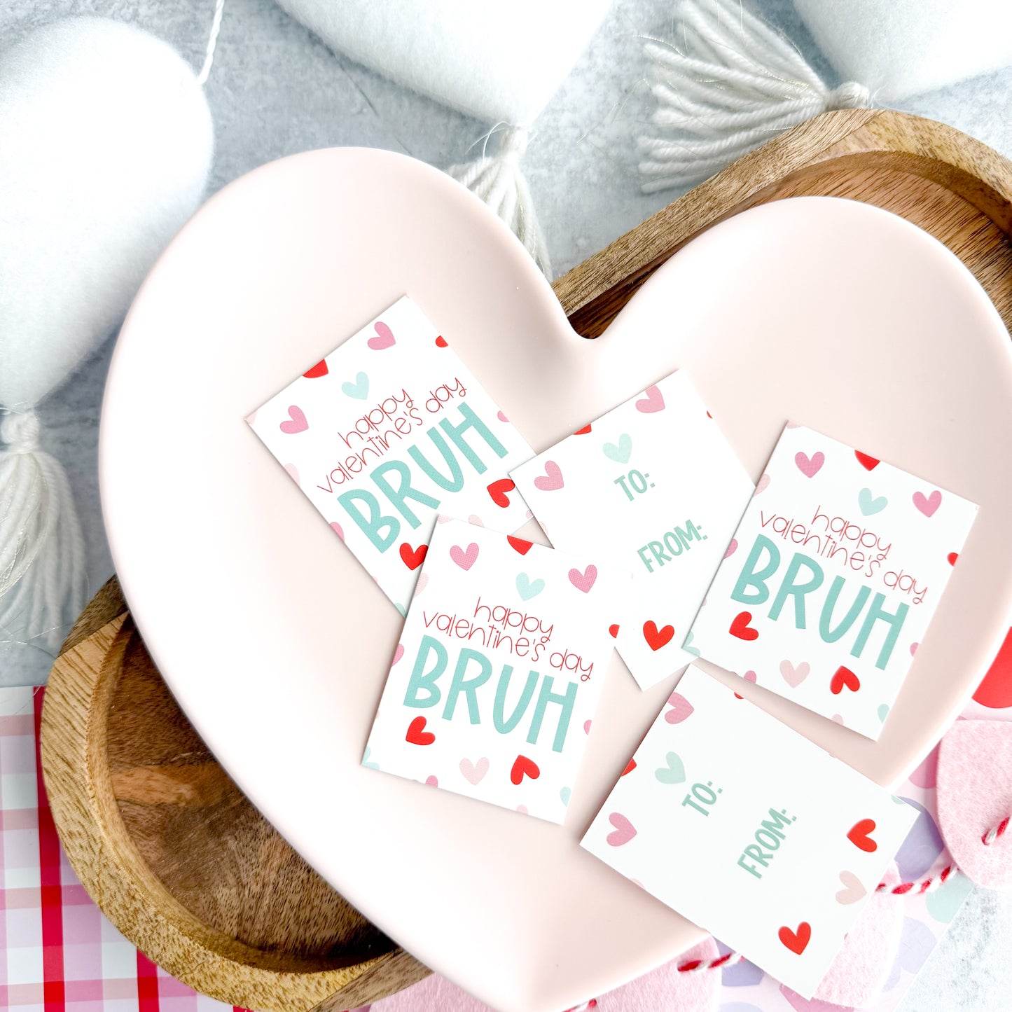 happy Valentine’s Day bruh 2.5x2" tags - pack of 24