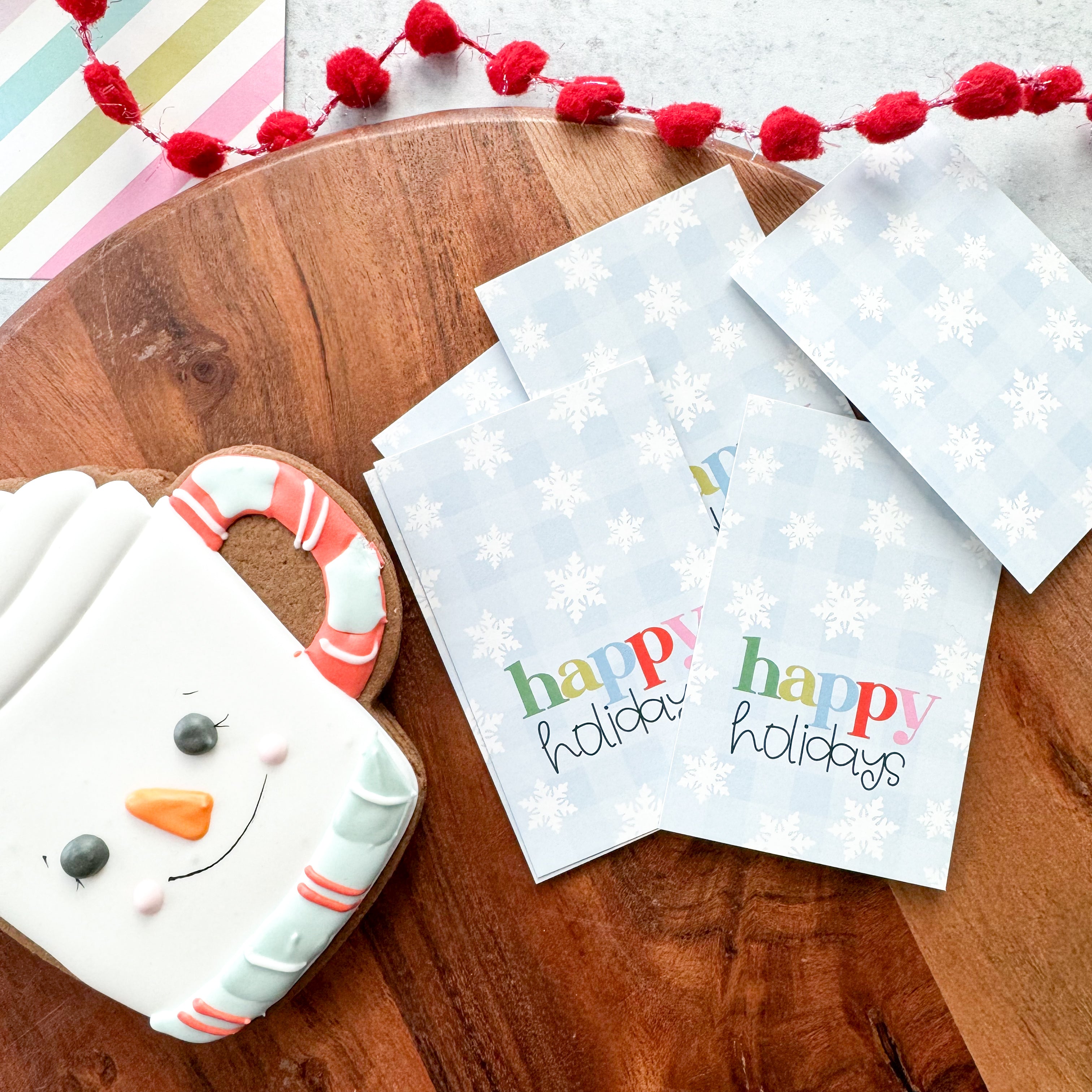 blue snowflake happy holidays rectangle tags - pack of 24 – Sweet Dream ...