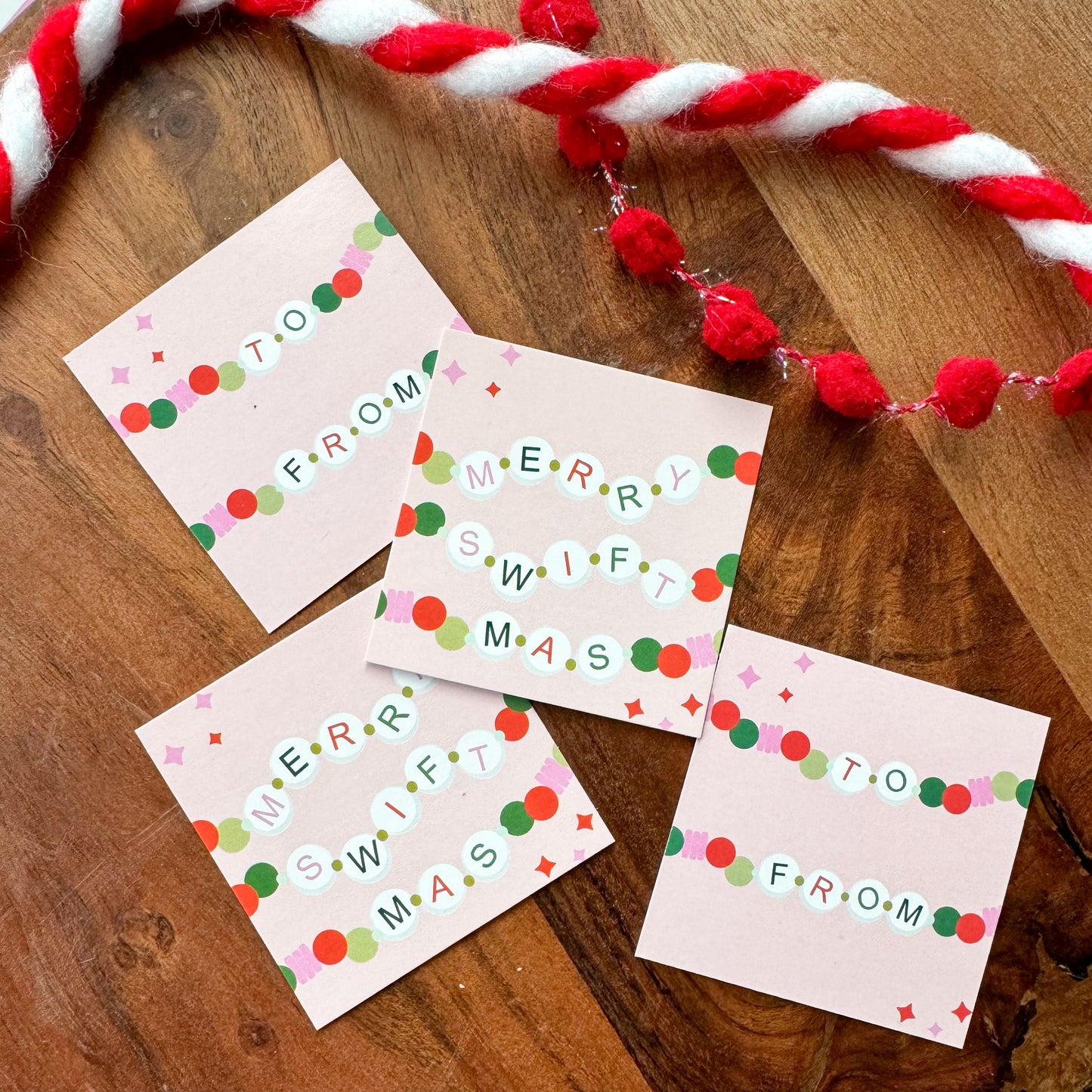 merry swiftmas square tags - pack of 24