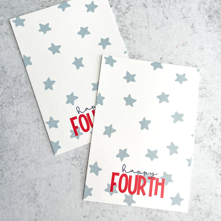 happy fourth  3.5x5" cookie cards - pack of 24