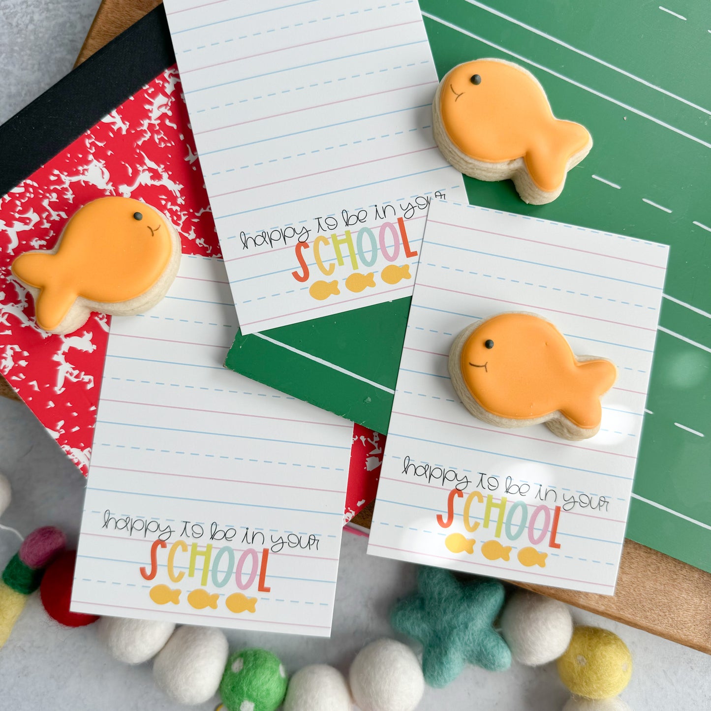 happy to be in your school 3.5x5" cookie cards - pack of 24