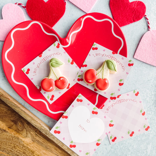 i like you cherry much 3.25 x 3.25"  cookie cards - pack of 24