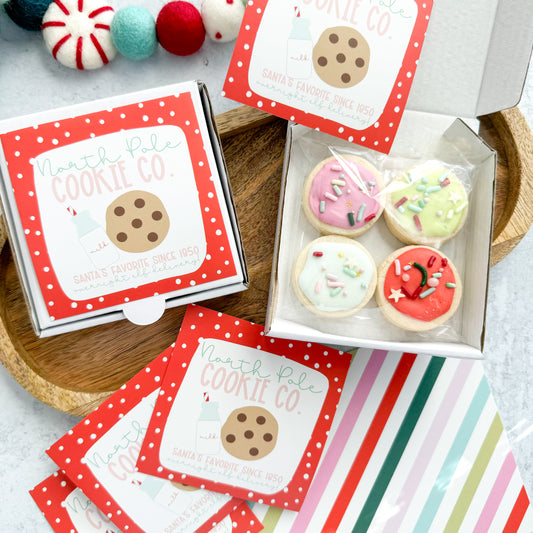 2023 north pole cookie co stickers 3.5x3.5 - pack of 24