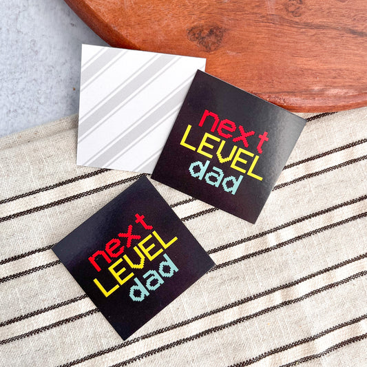 next level dad square tags - pack of 24