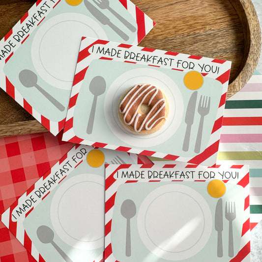 elf breakfast cards 5x3.5 - pack of 24