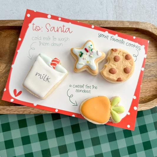 cookies for santa 5x7 box backer  - pack of 24