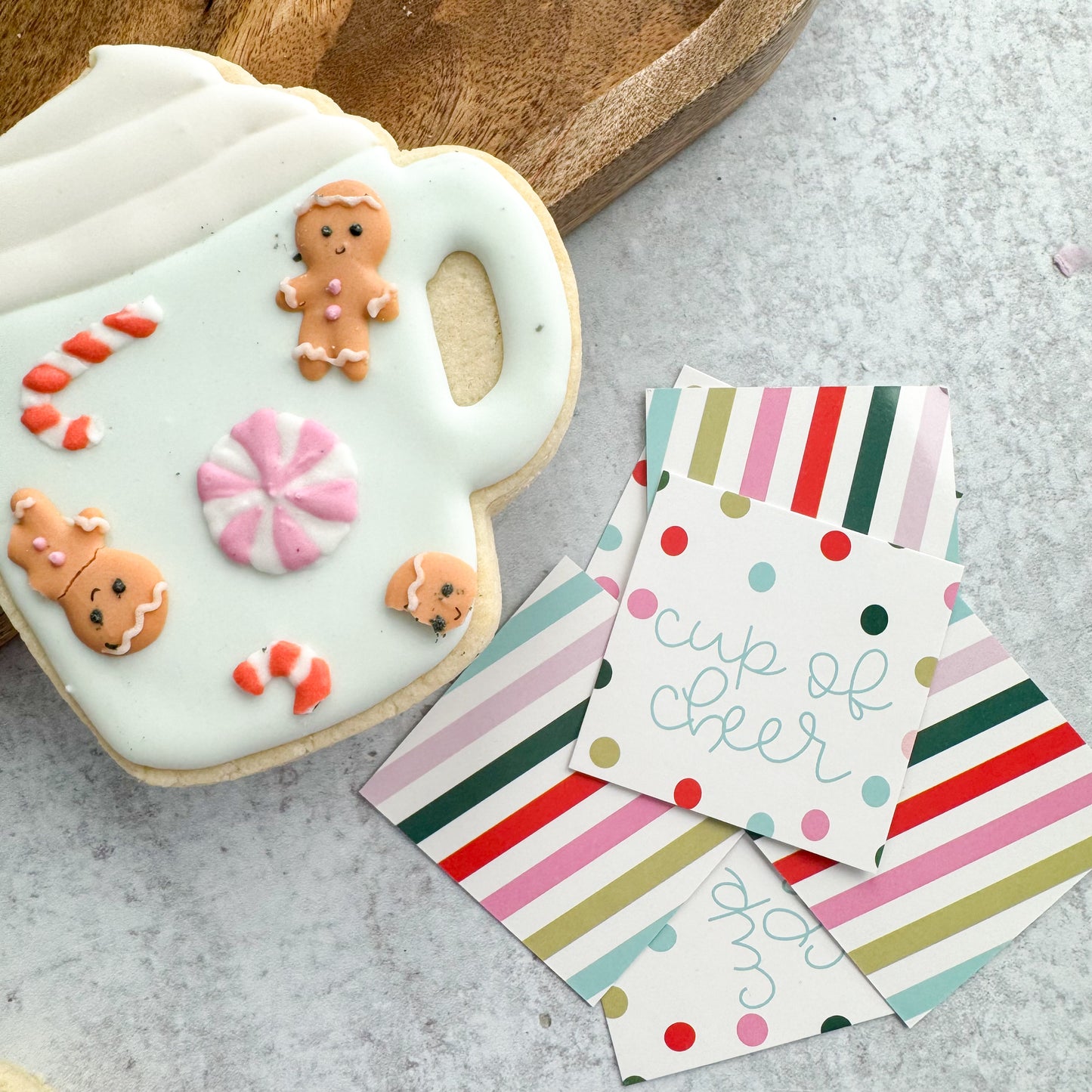 cup of cheer square tags - pack of 24