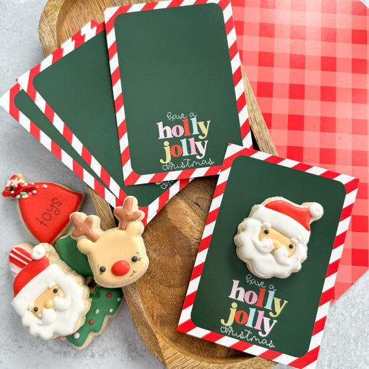 have a holly jolly christmas 3.5x5"  cookie cards - pack of 24