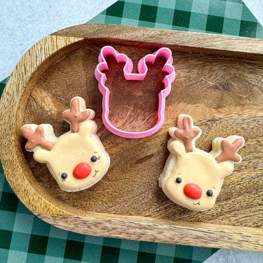 reindeer mini cookie cutter