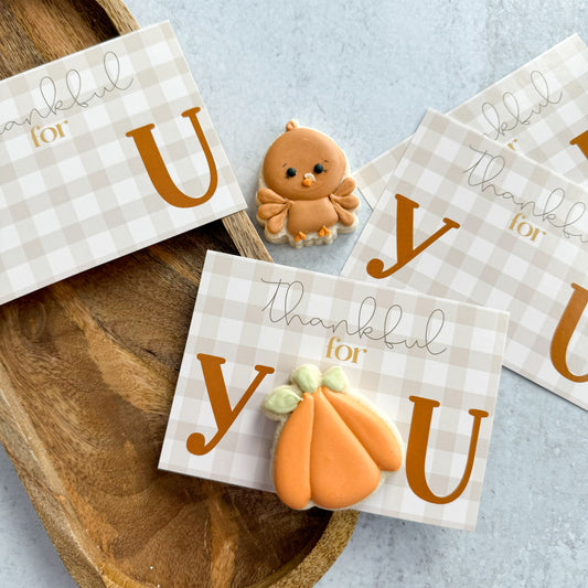 2024 horizontal thankful for you  5x3.5"  cookie cards - pack of 24