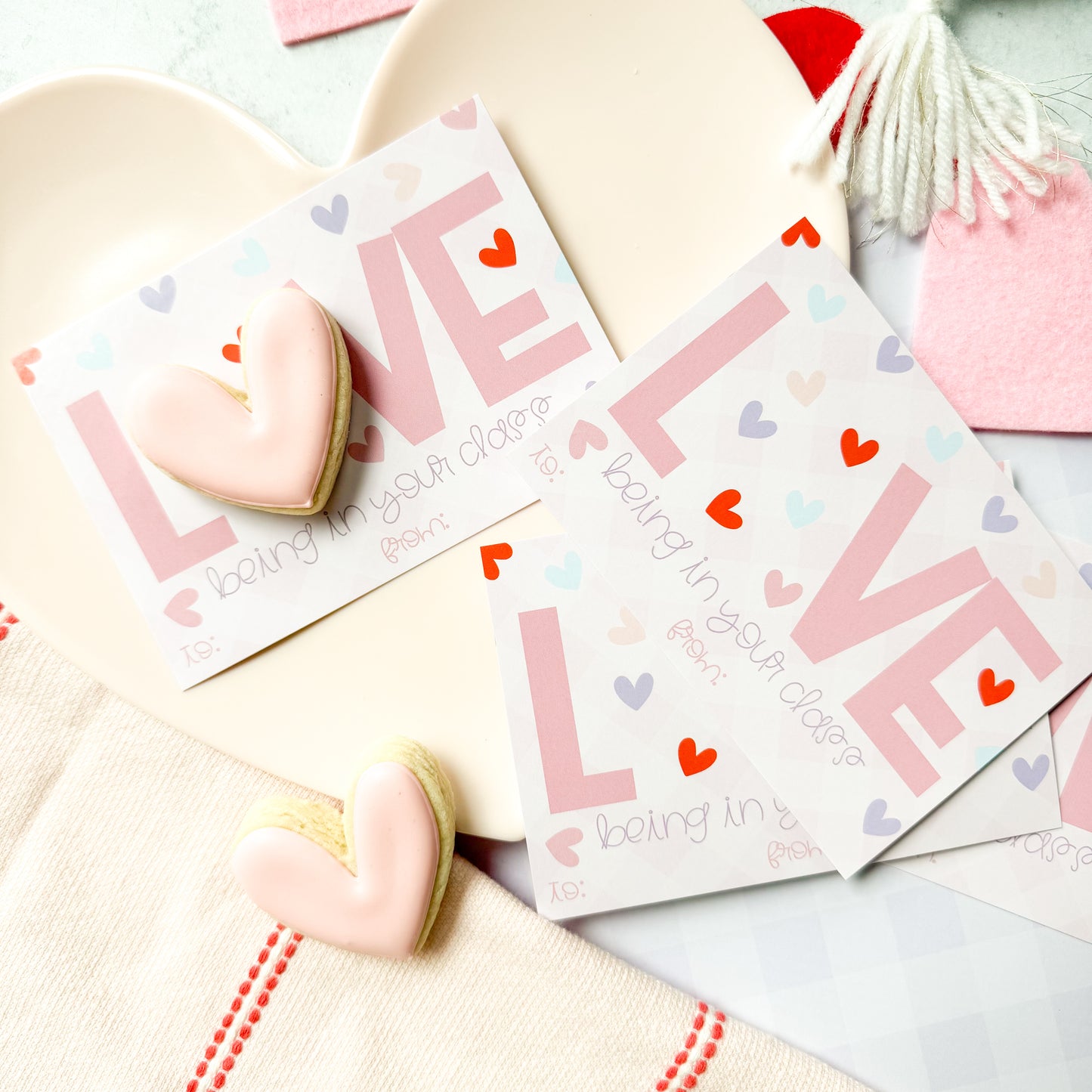 2025 love being in your class 5x3.5"  cookie cards - pack of 24