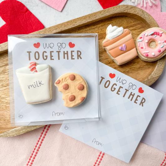 light blue we go together 4.5" square cookie cards - pack of 24