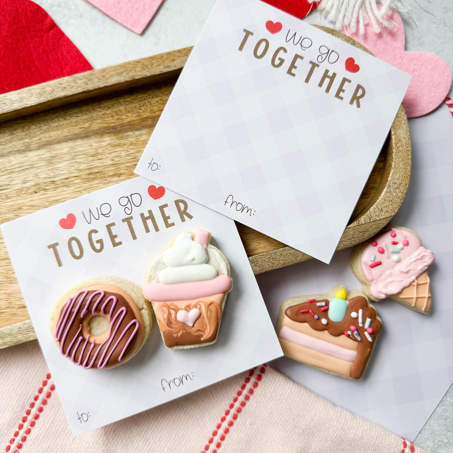 purple we go together 4.5" square cookie cards - pack of 24