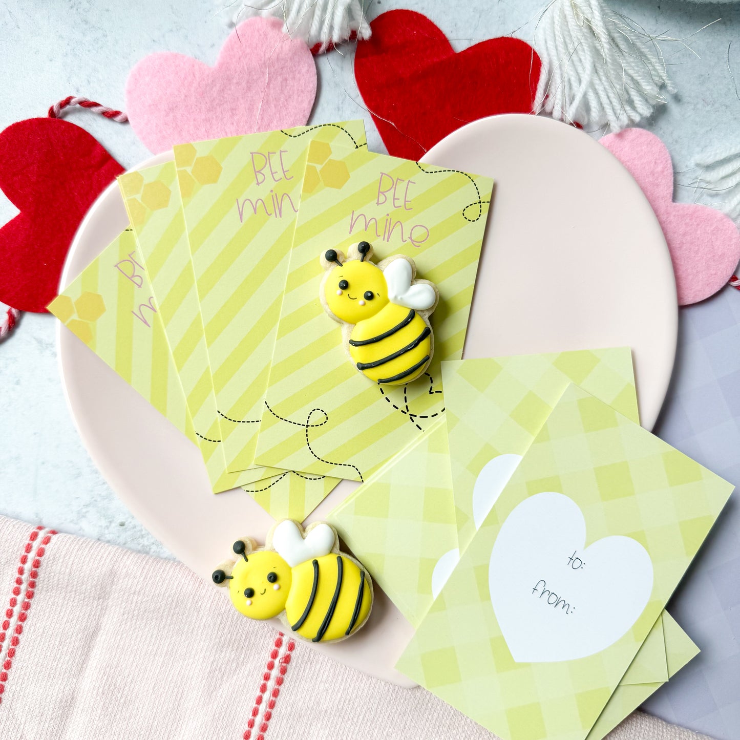 bee mine skinny cookie cards  - pack of 24