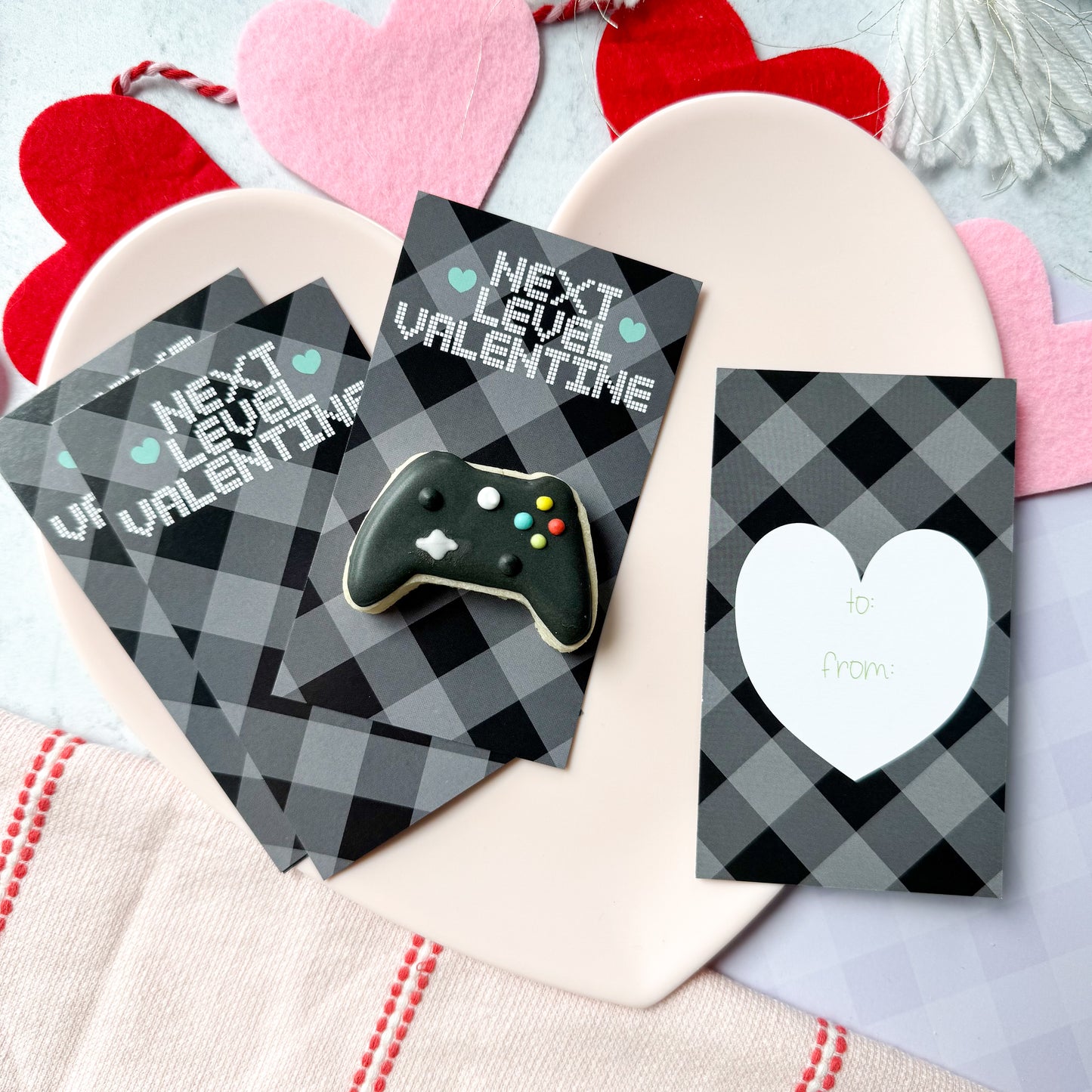 next level valentine skinny cookie cards  - pack of 24