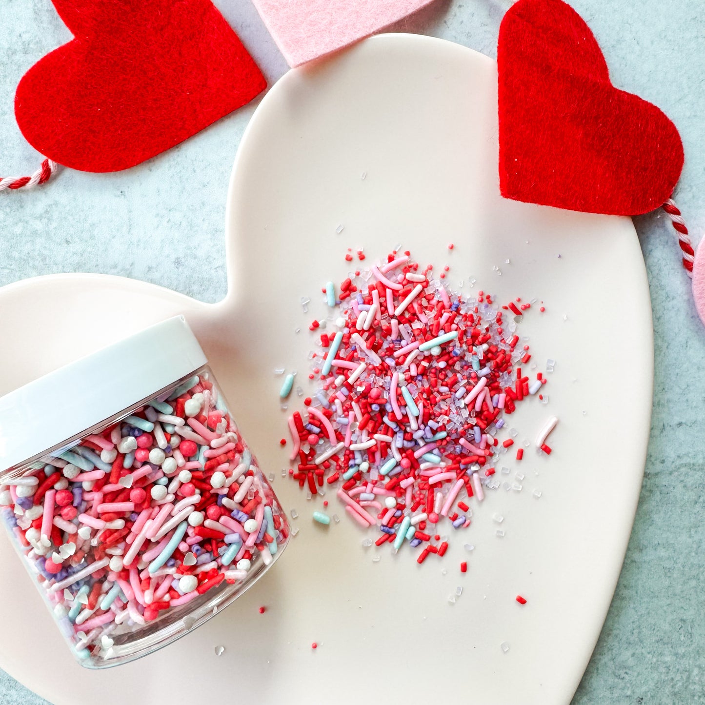 valentine sprinkles 4 ounce jar